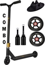 Black Dragon Stunt scooter + Pack de mise à niveau pour trottinette acrobatique (roues en aluminium + chevilles + standard d'une valeur de 60 €)