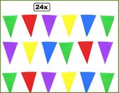 24x Vlaggenlijn assortie kleuren 10 meter