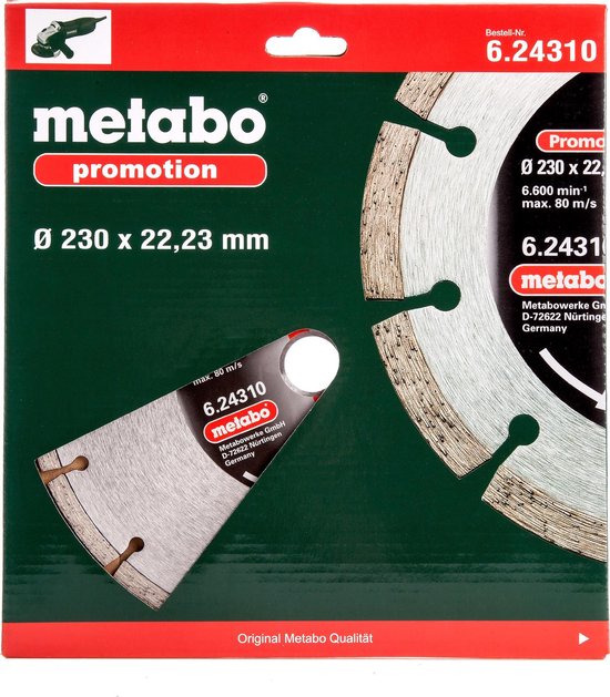 Metabo 624310000 DIA-DSS Diamantdoorslijpschijf - 230 x 22,23mm - universeel - Metabo