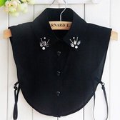 Diamond Blouse Kraagje - Model 10 - Zwart - Losse kraagjes voor onder je trui