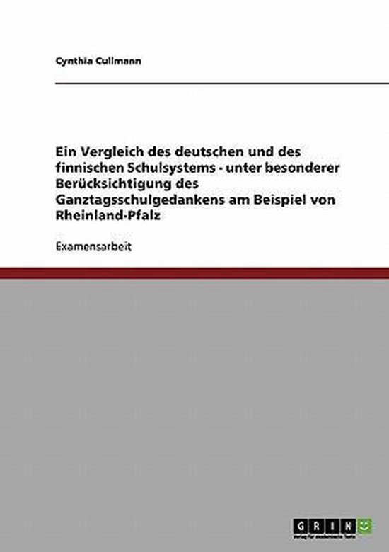 Bol Com Das Deutsche Und Finnische Schulsystem Im Vergleich Cynthia Cullmann