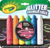 Crayola 6st. Glitter stoepkrijt