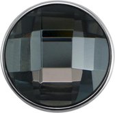 Quiges - Drukknoop Mini 12mm Geslepen Glas Grijs - EBCMK067