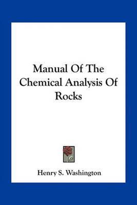 Manual of the Chemical Analysis of Rocks - cover