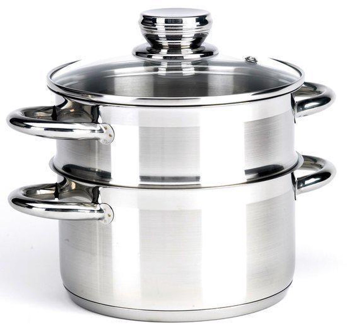 Relance Dann-Cuisine Rijst-/Groentestomer 3-Delig - Ø 18 cm - Roestvrijstaal Met Glasdeksel