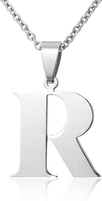 Montebello Ketting Letter R - 316L Staal - Alfabet - 18x30mm - 50cm
