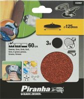 Piranha Schuurschijf  125 mm zelfhechtend 60K 3stuks X32067