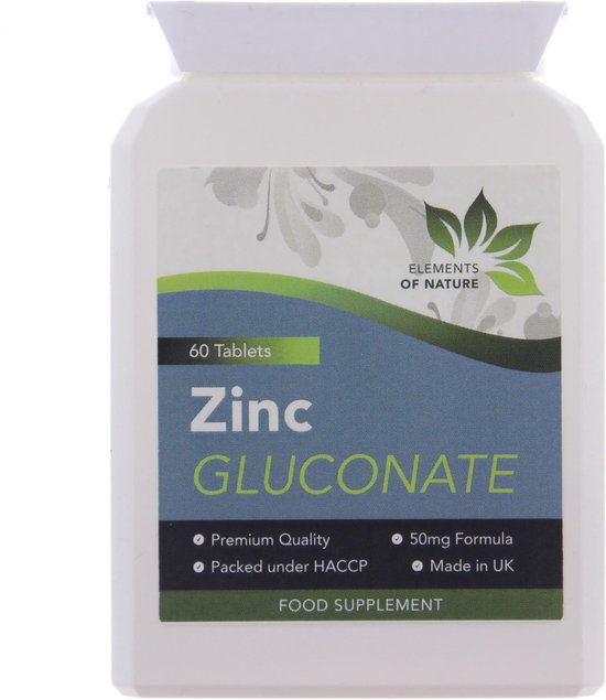 Zinc Gluconate/ Zink Gluconaat 60 Tabletten