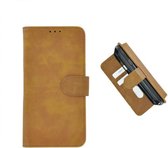 Pearlycase® bruin hoes wallet book case voor LG K11