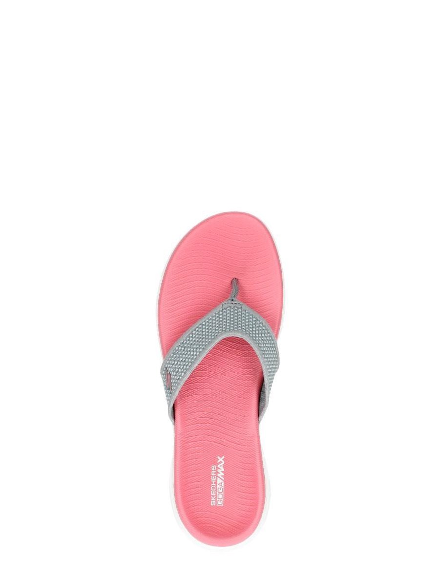 Skechers On The Go 600 15300 slippers dames gray pink (With Skechers On The Go 600 15300 slippers dames gray pink (With