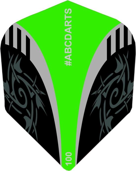 ABC Dart - Dart Flights en Darts Shafts Short - Tribal groen - 3 sets van ABC Dart — afbeelding 2