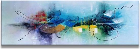 Art4-all - Canvas Schilderij Blue Colors - 120x40cm