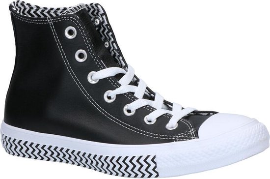 Converse Dames Hoge sneakers Chuck Taylor All Star Hi Dames - Zwart - Maat  39 | bol.com