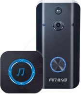 Amiko - Smart Camera WiFi Deurbel - Full HD 1080P - Inclusief Deurbelgong en 16GB MicroSD