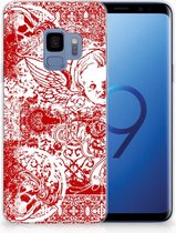 Geschikt voor Samsung Galaxy S9 TPU Siliconen Hoesje Design Angel Skull Red