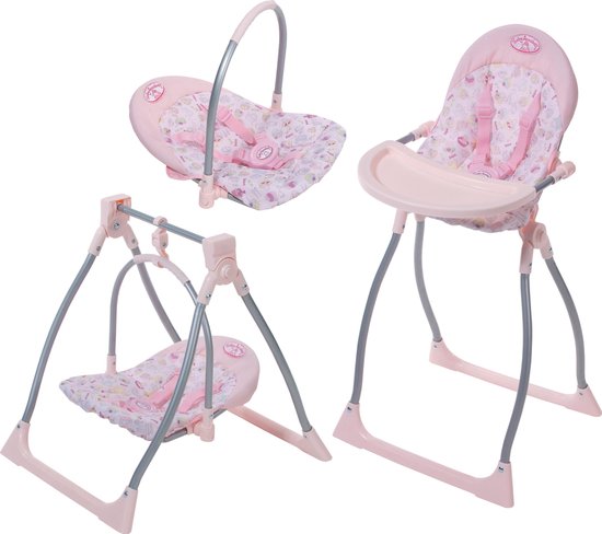 Baby Annabell - 3 in 1 Hogestoel, Schommel en Comfortabele stoel | bol.com