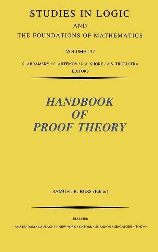 Handbook of Proof Theory - cover