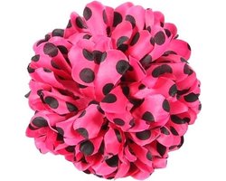 Spaanse haarbloem roze met zwarte stippen - bloem bij flamenco jurk -
