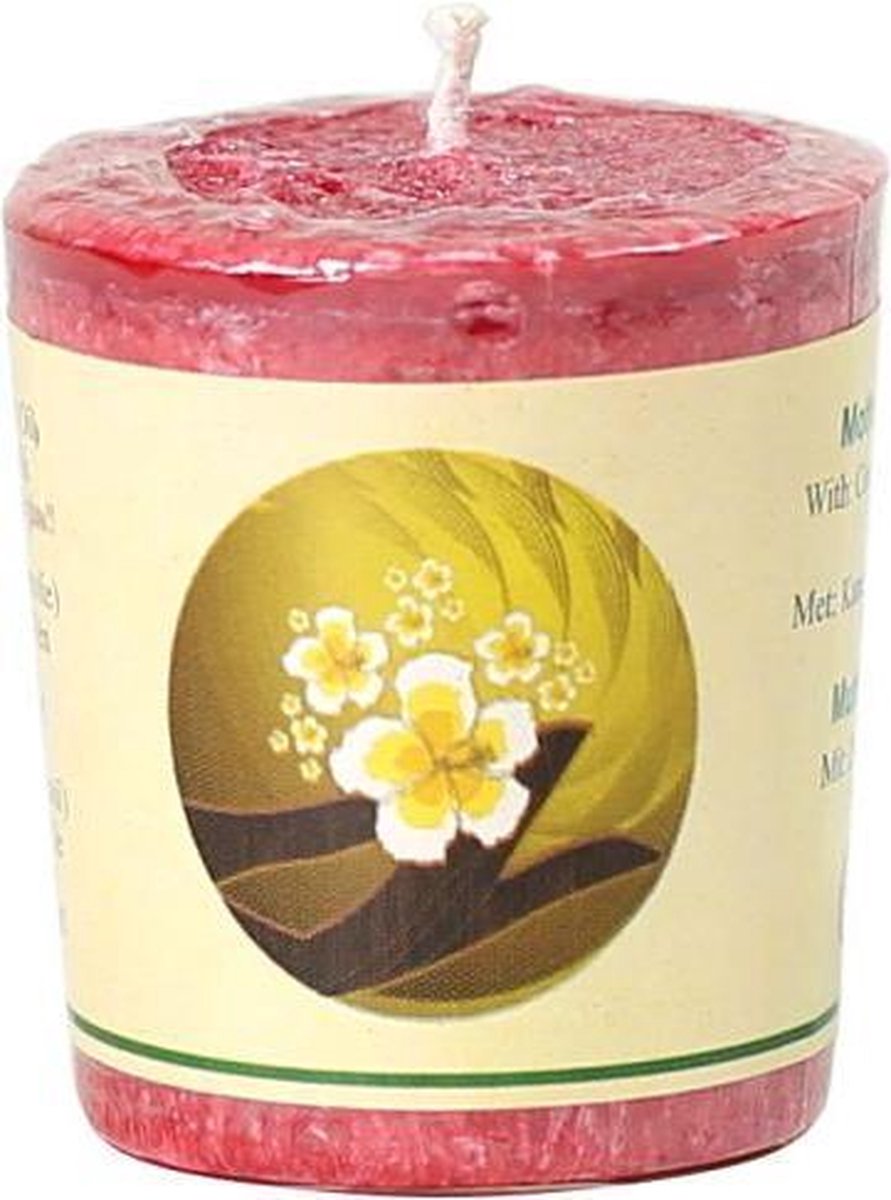 Goedkoopste Chill-out geurkaars Mother Earth stearine - Stearine - 4.5x4 - Rood (3 stuks