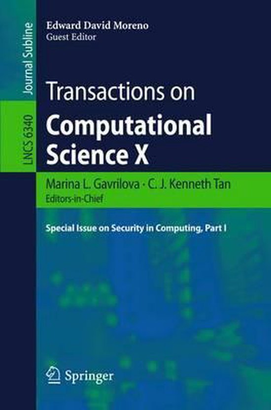 Transactions on Computational Science X - cover