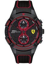 Ferrari Apex 0830634 Horloge - Rubber - Zwart - Ø 44 mm