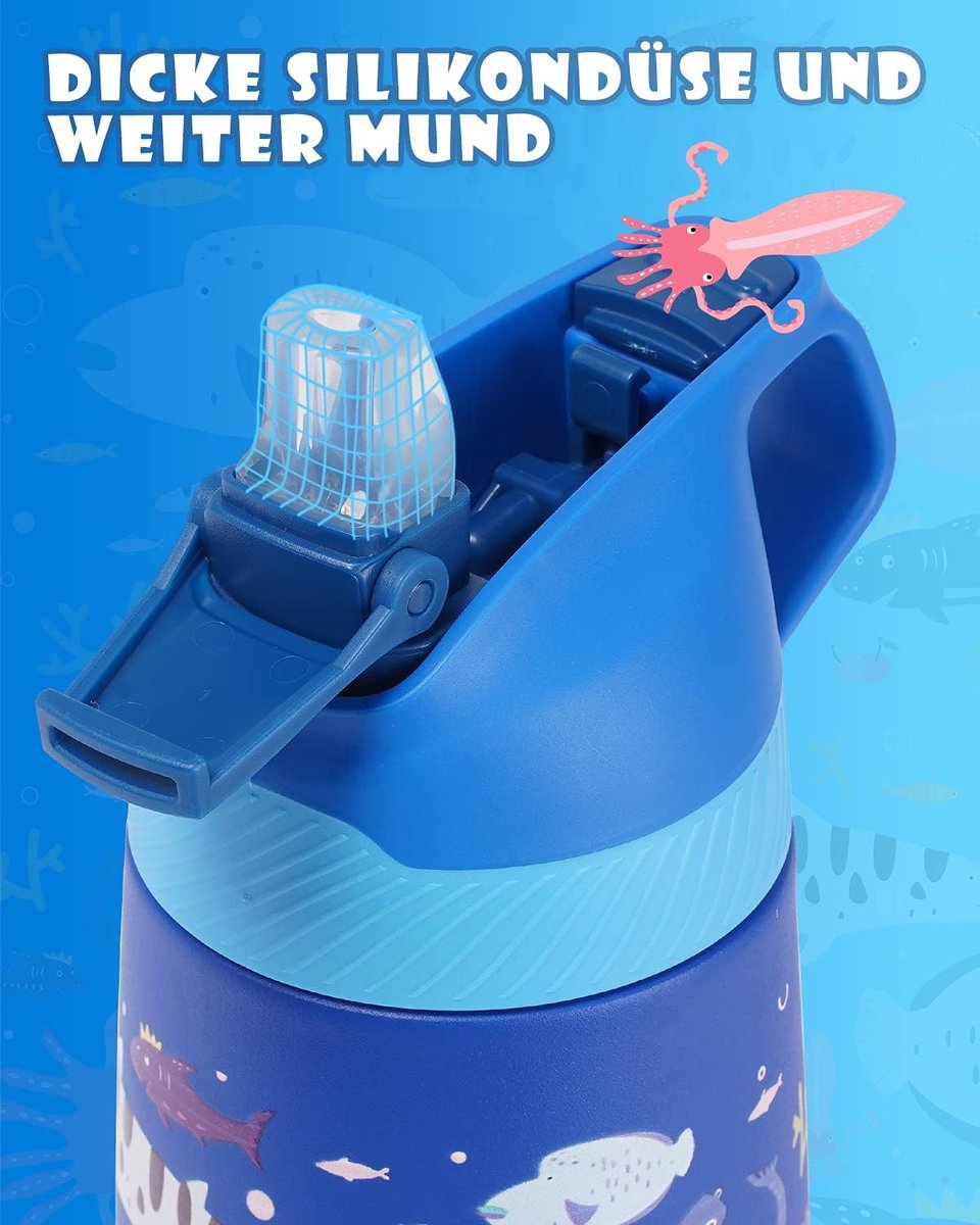 Gourde Bouteille d'eau isolée pour enfants sans BPA de 350 ml avec paille –  FJbottle