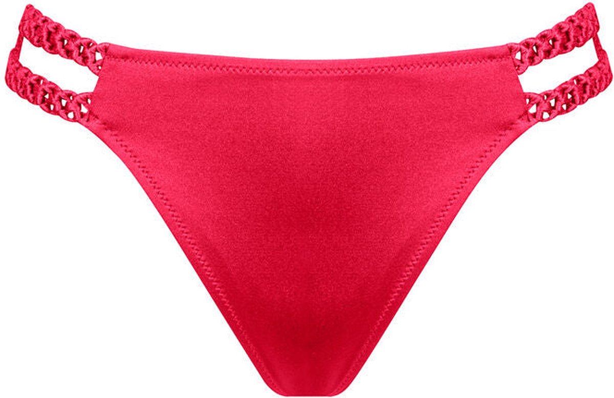 Watercult - Macramé Love bikini broekje - maat 36 - Rood