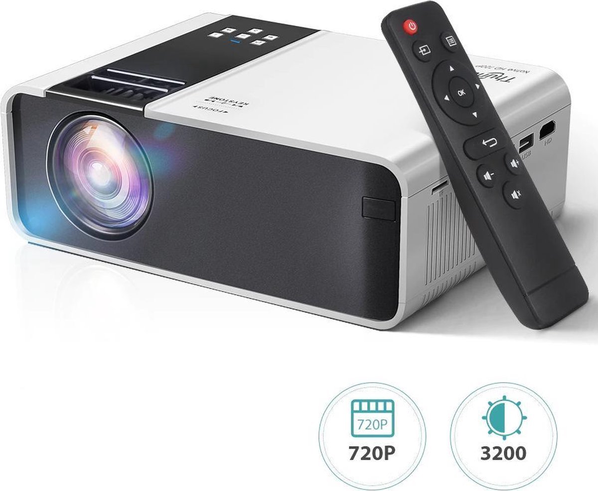 Kleine Projector, Draadloos Hetzelfde Scherm, 1080P 5G WiFi voor -telefoons met Gebruik Buitenshuis (EU-stekker