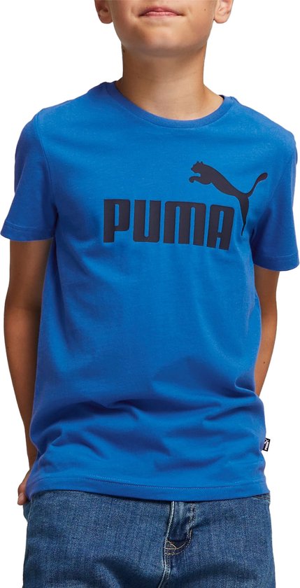 T-shirt PUMA ESS Logo Tee B Garçons - Blauw - Taille 152