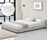 Bedframe Karina - Modern kunstleer bedframe - met matras - 180x200 - Wit - Klassiek design