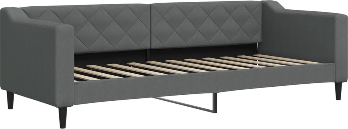 vidaXL - Slaapbank - 80x200 - cm - stof - donkergrijs