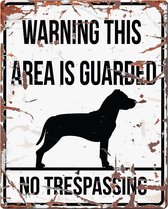 D&d Home - Waakbord - Hond - Warning Sign Square Stafford Gb 20x25cm Wit - 1st