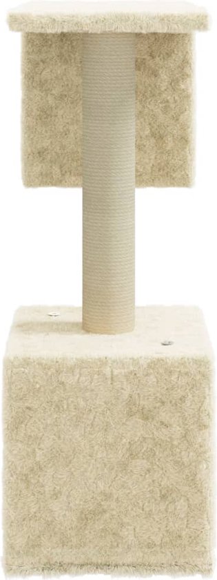 VDXL Kattenkrabpaal met sisal krabpalen 60 cm lichtgrijs