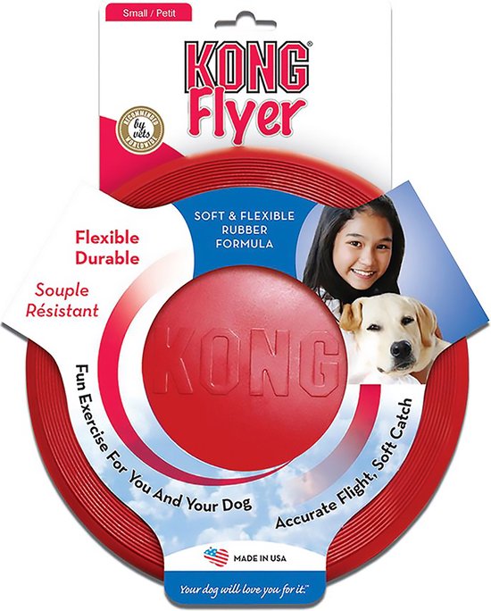 Kong Flyer Frisbee - Jouet pour chien - Rouge - Ø25 cm