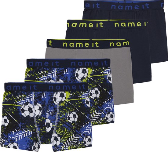 Name It Kinder Boxershorts Jongens NKMKAYS Voetbal Print 5-Pack - Maat 86