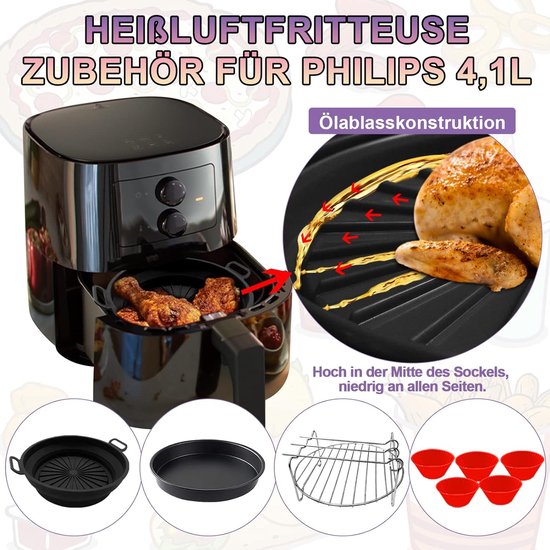 12 Pièces Accessoires pour friteuse Air Fryer Kit d'accessoires