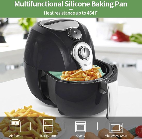 Plaque de cuisson en silicone pour friteuse à air Plaque de cuisson pour  gâteau pliable, taille 