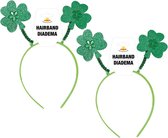 Fiestas St. Patricks day verkleed diadeem/haarband - 6x - groen - Ierland thema feest accessoires