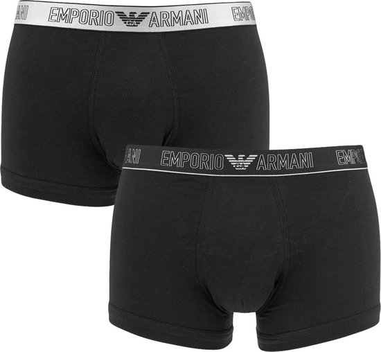Emporio Armani 2P boxers solid zwart - M