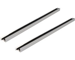 Fixman Tochtstrip - 2x - tochtwering - zilver - aluminium - 91 x 5,2 cm - deur tochtstopper
