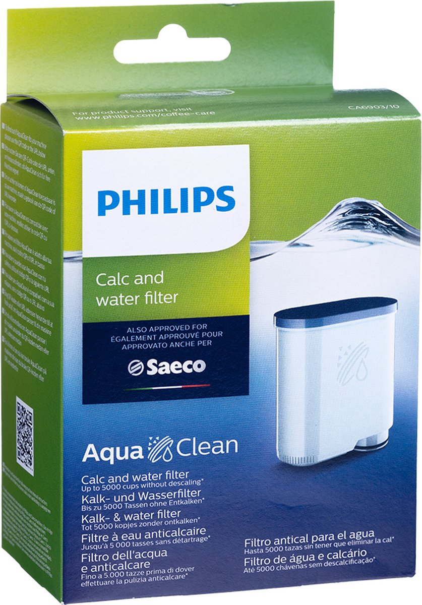 PHILIPS CA6903/22 Lot de 2 filtres a eau et a calcaire AquaClean - Achat &  prix