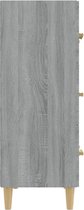 The Living Store Dressoir - klassiek - bijzetkast - Afmetingen- 70 x 34 x 90 cm - Kleur- grijs sonoma eiken - Materiaal- bewerkt hout