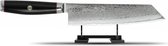 Couteau de Chef Yaxell Super Gou Ypsilon Kiritsuke - 20 cm Acier Damassé SG2 - 63 HRC - Manche Toile-Micarta