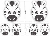 Bakfietsstickers Zebra set 6 stickers