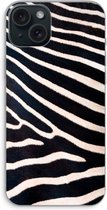 Case Company® - Hoesje geschikt voor iPhone 15 Plus hoesje - Zebra - Soft Cover Telefoonhoesje - Bescherming aan alle Kanten en Schermrand