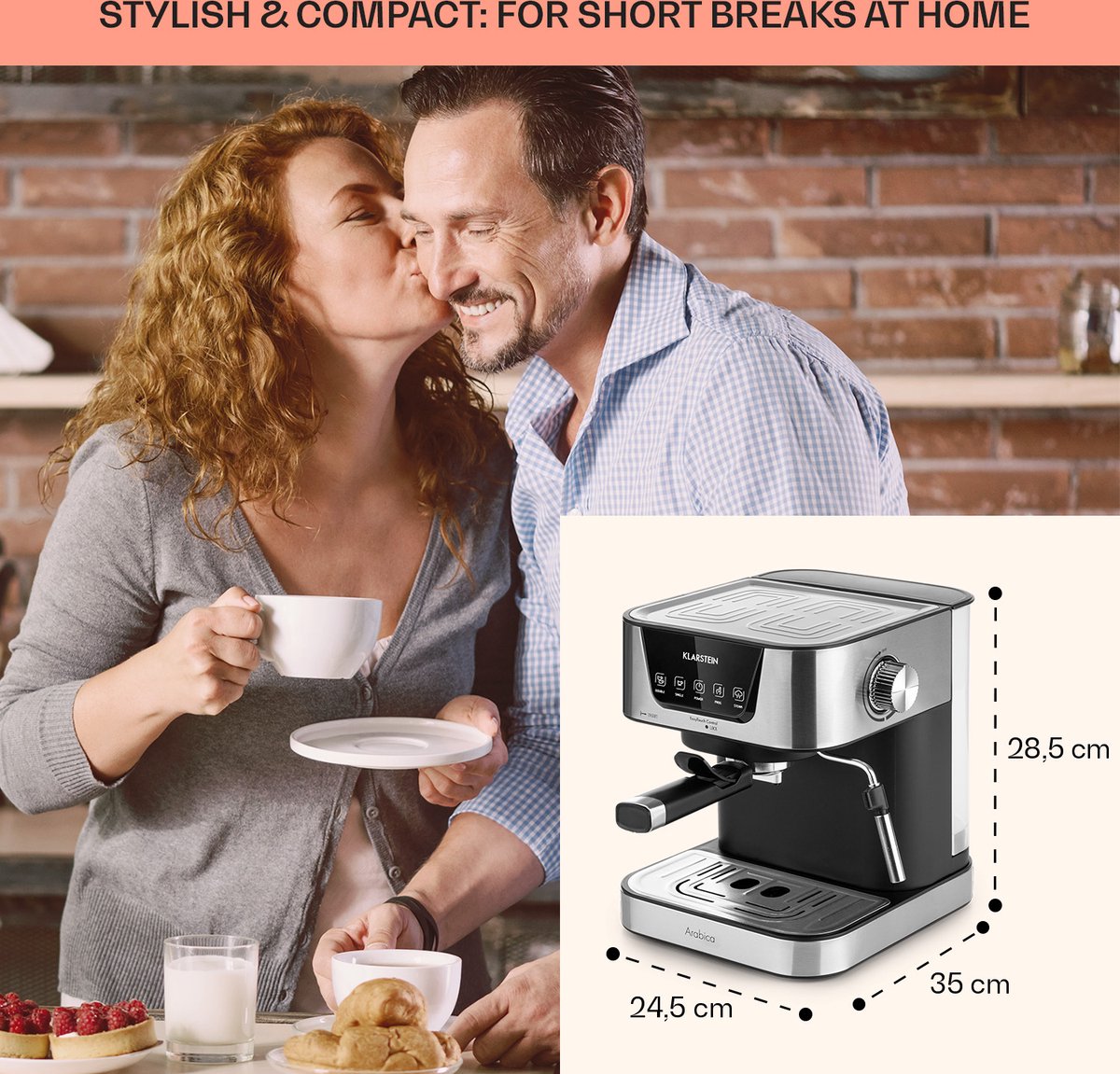 Klarstein Arabica koffiezetapparaat - Espressomachine met - afbeelding 3