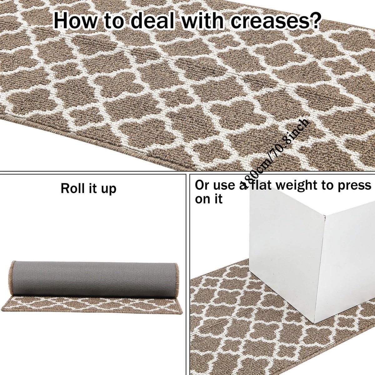 Tapis De Cuisine Antidérapant Et Lavable Enyhom Tapis De Couloir, 60 X 180 Cm, Gris, Doux Au Toucher, Antidu00e9rapant, Pour Couloir, Salon, Buanderie, 60 X 180 Cm Tapis Salon Noir