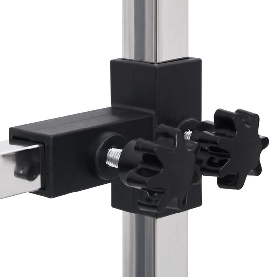 vidaXL Verstelbare Honden Trimtafel Met Dubbele Aanlijnoptie - Met Mand - 116x90 - Zwart