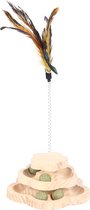 Duvoplus - Speelgoed Voor Dieren - Kat - Spin ’n Play Flower Toy 16,5x16,5x7,3cm Bruin - 1st