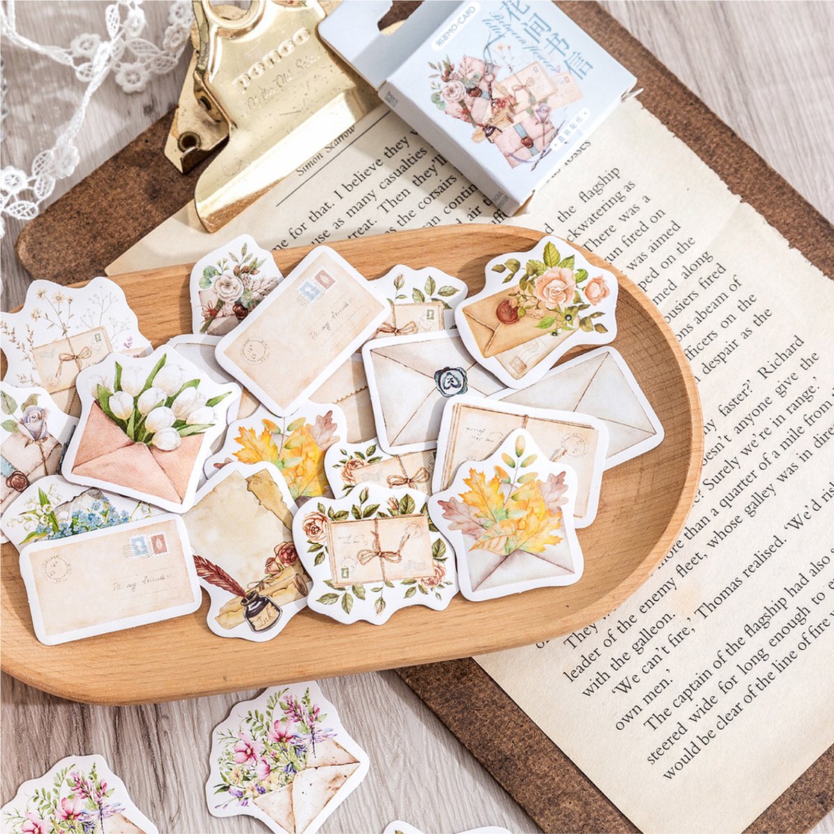 Stickerset Envelopjes met Bloemen - 46 stuks - Bullet Journal Stickers - Planner Agenda Stickers - Scrapbook stickers - Bujo stickers - Hobbystickers - Stickers volwassenen en kinderen — afbeelding 2